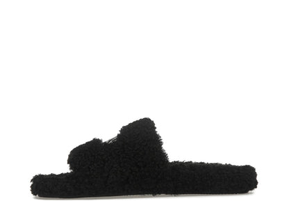 Balenciaga Paris Furry Slide Black (Women's)