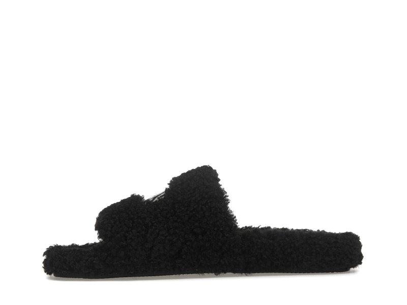 Balenciaga Paris Furry Slide Black (Women's)