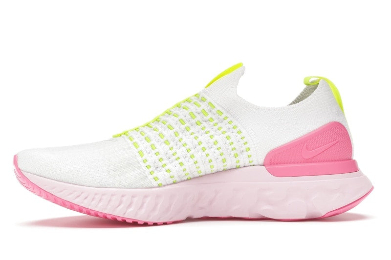 Nike React Phantom Run Flyknit 2 White Volt Pink Glow (Women's)
