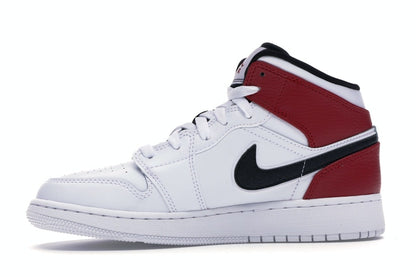 Jordan 1 Mid White Black Gym Red (GS)
