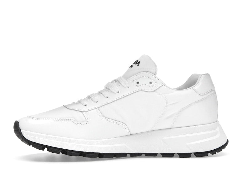 Prada PRAX 01 Sneakers Re-Nylon Brushed Leather White Black