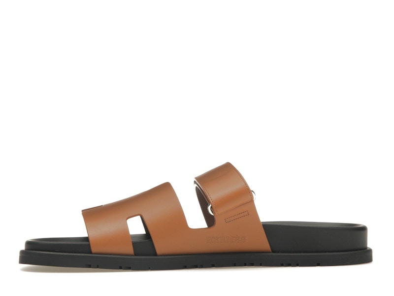 Hermes Chypre Sandal Naturel Black Smooth Calfskin Leather (M)