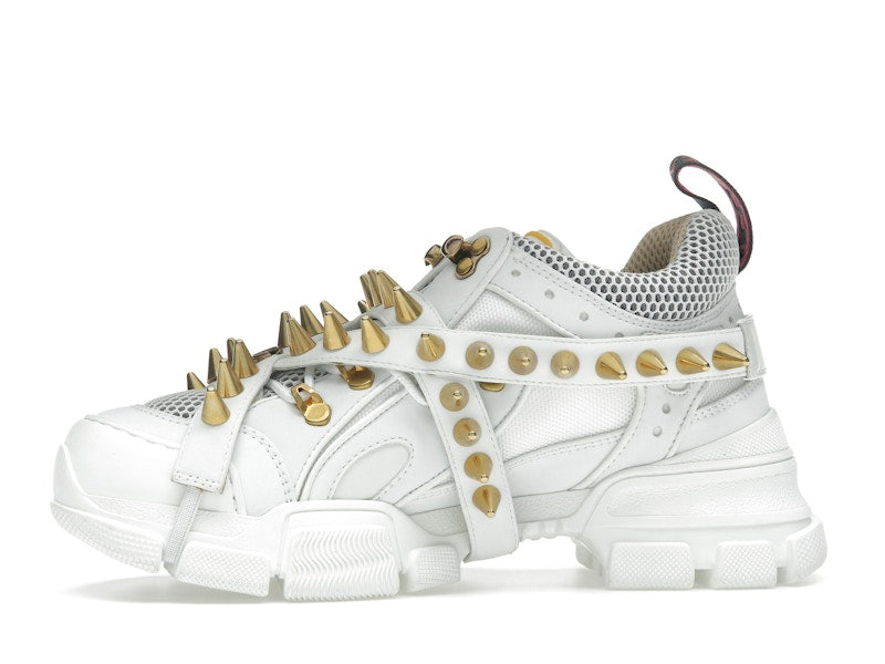 Gucci Flashtrek Chunky Leather Sneakers White Gold (Women's)