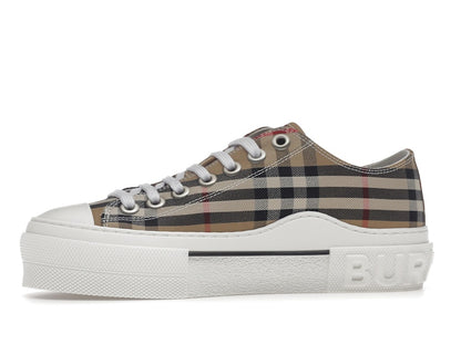 Burberry Vintage Check Cotton Sneakers Archive Beige White (Women's)