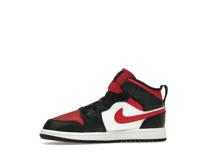Jordan 1 Mid Black Fire Red (PS)