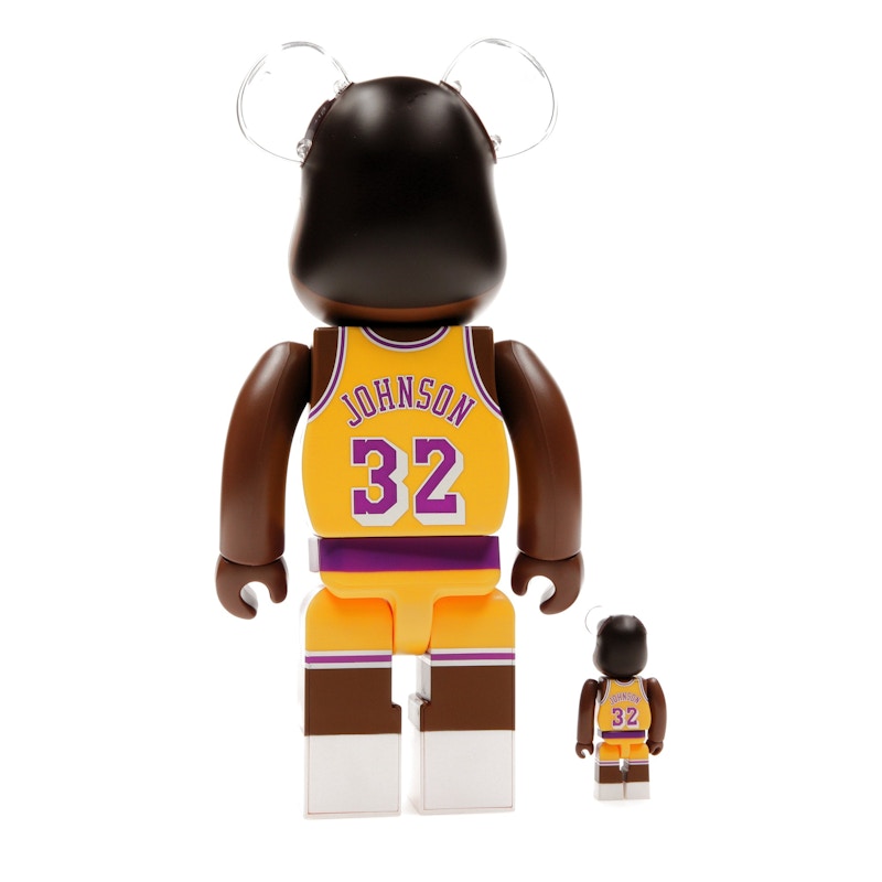 Bearbrick NBA Magic Johnson (Los Angeles Lakers) 100% & 400% Set