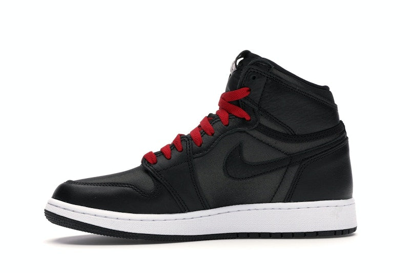Jordan 1 Retro High Black Satin Gym Red Black (GS)