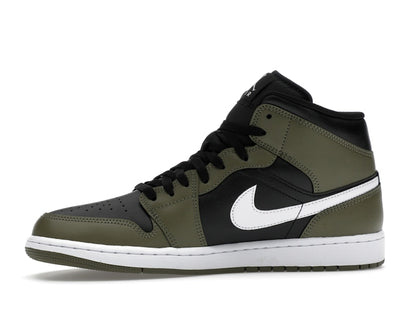 Jordan 1 Mid Black White Olive