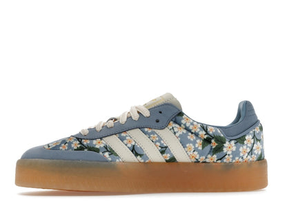 adidas Sambae Liberty London Floral Embroidery Blue Cream White (Women's)
