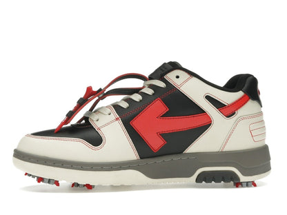 OFF-WHITE Out Of Office OOO Low Tops Golf Paris Hilinski Red Black