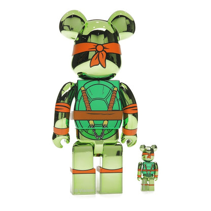 Bearbrick x Teenage Mutant Ninja Turtles Michelangelo 100% & 400% Set