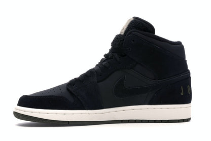Jordan 1 Mid Black Olive Canvas