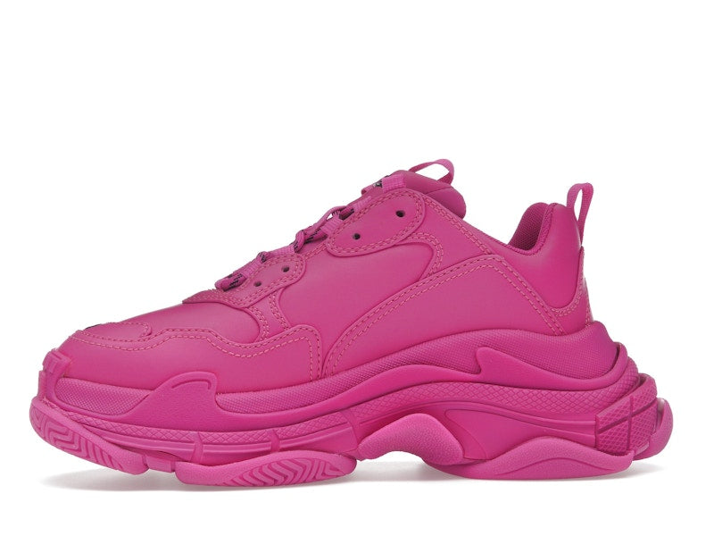 Balenciaga Triple S Faux Leather Dark Pink (Women's)