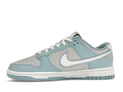 Nike Dunk Low Retro Fleece Swoosh Worn Blue
