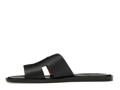 Hermes Izmir Sandal Noir Smooth Calfskin Leather