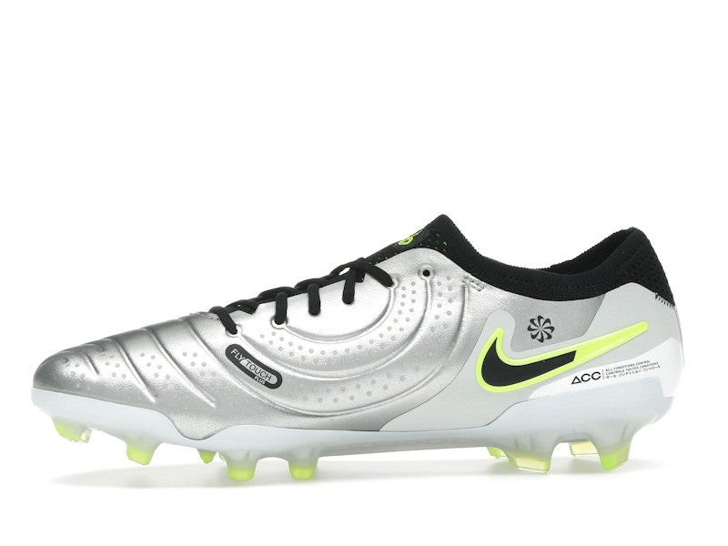 Nike Tiempo Legend 10 Elite FG Metallic Silver Volt Black