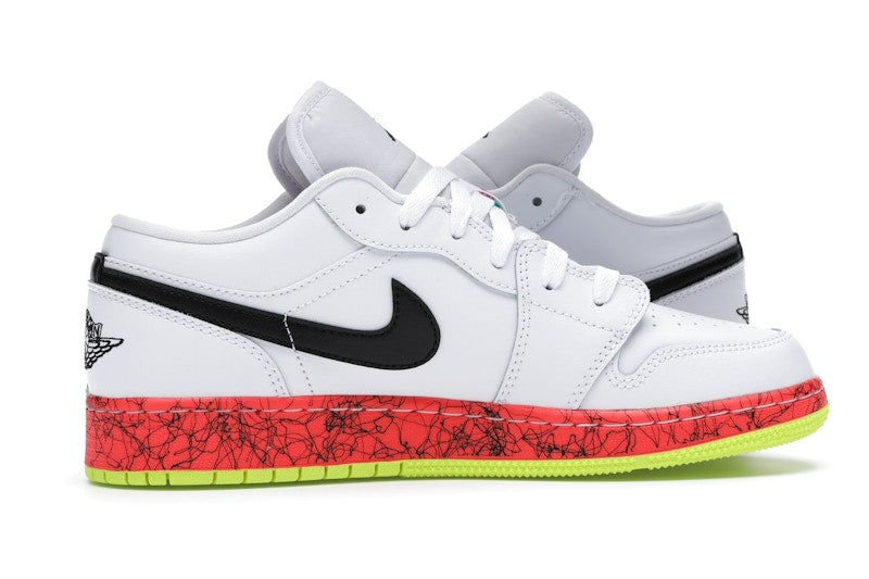 Jordan 1 Low Multi-Color Midsoles White (GS)