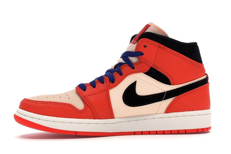 Jordan 1 Mid Team Orange Black