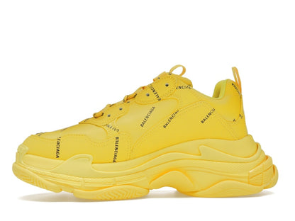 Balenciaga Triple S Allover Logo Yellow