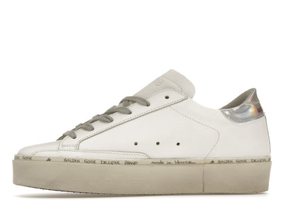 Golden Goose Hi Star White Glitter Star Mirror Heel (Women's)