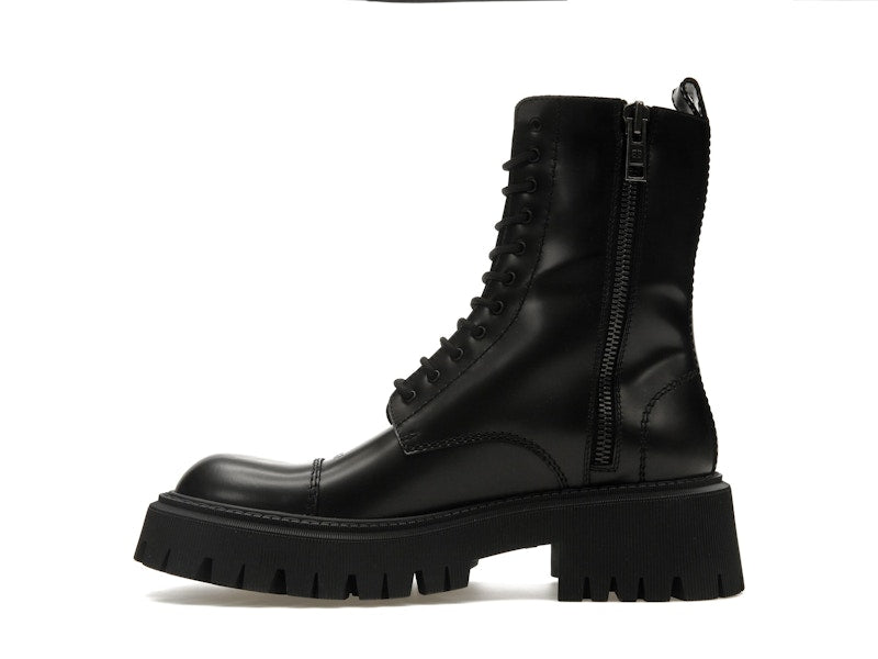 Balenciaga Tractor 20mm Zip Up Boot Black