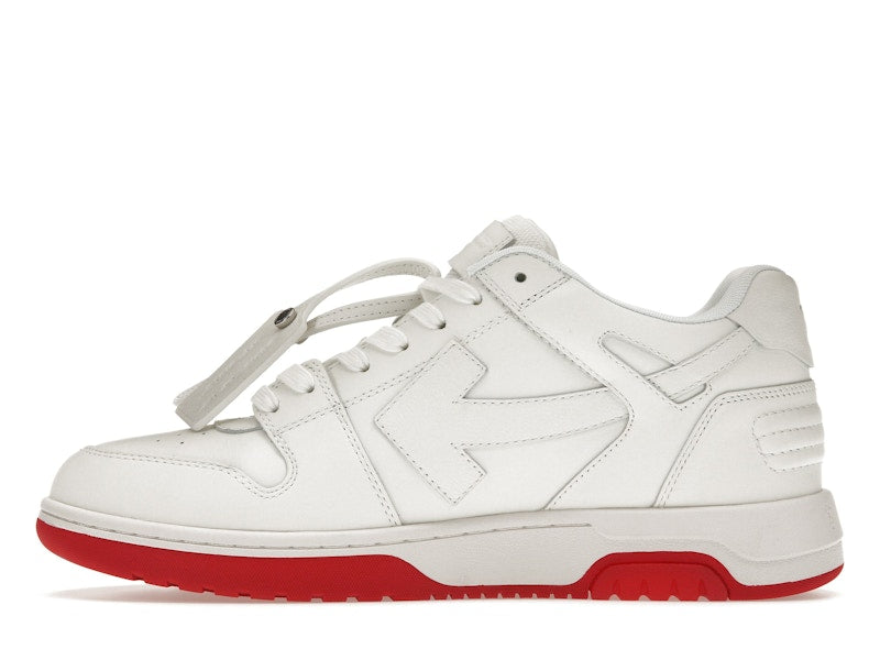 OFF-WHITE Out Of Office OOO Low Tops White Red