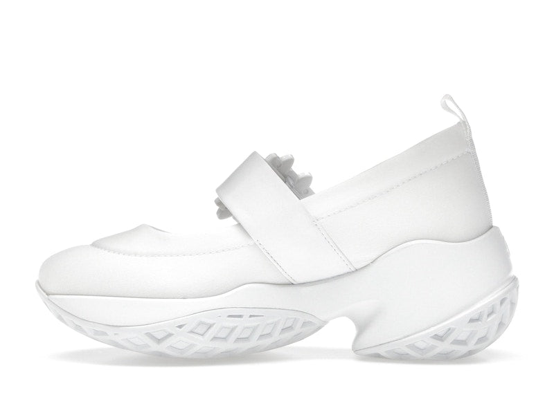 Roger Vivier Viv' Run Babies White Crystal Buckle (Women's)