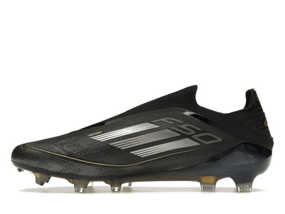 adidas F50 Elite Laceless FG Core Black Iron Metallic Gold Metallic