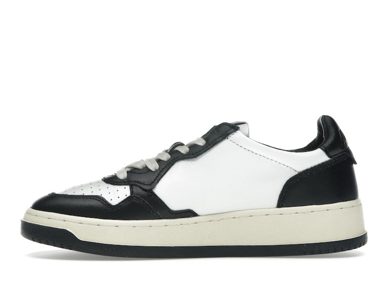 Autry Medalist Leather Low White Black (Women's)