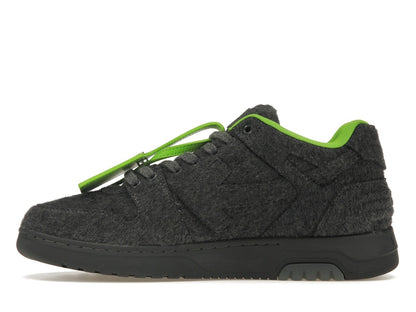 OFF-WHITE Out Of Office "OOO" Low Tops Grey Green Wool