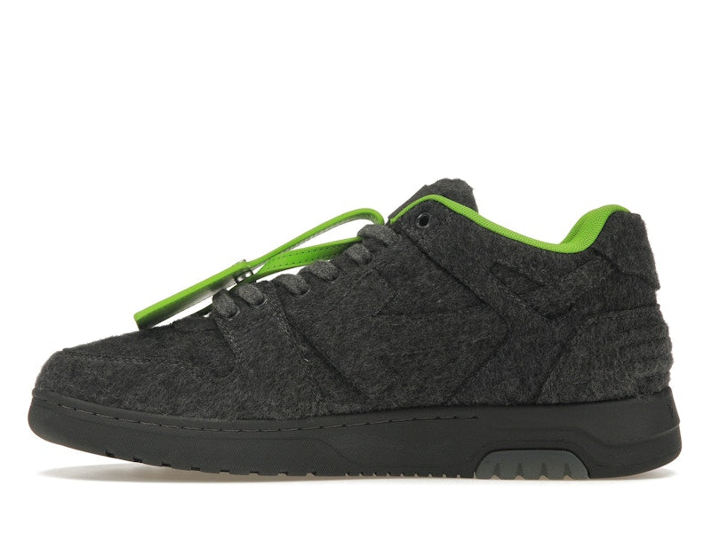 OFF-WHITE Out Of Office "OOO" Low Tops Grey Green Wool