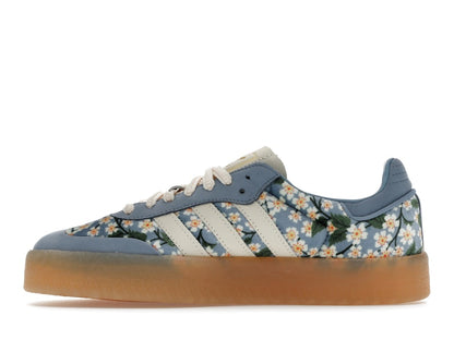 adidas Sambae Liberty London Floral Embroidery Blue Cream White (Women's)
