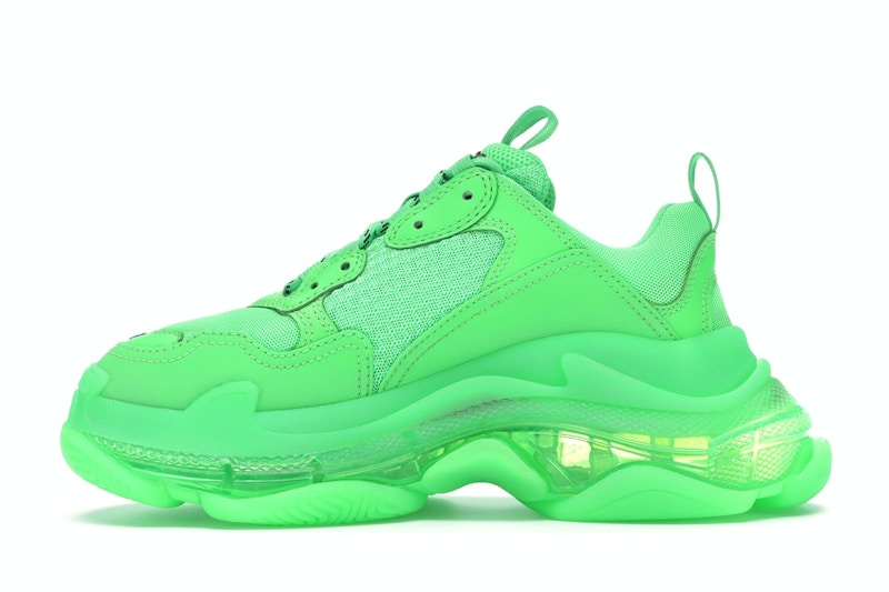 Balenciaga Triple S Neon Green Clear Sole (Women's)