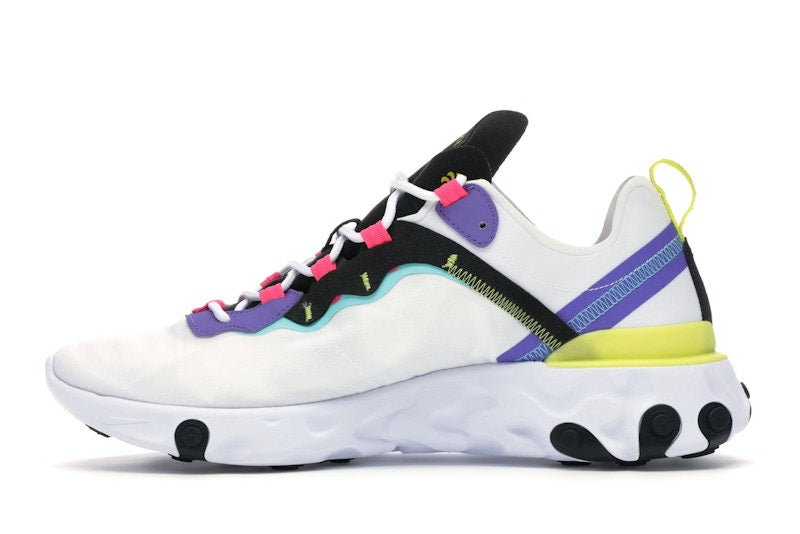 Nike React Element 55 White Psychic Purple Hyper Pink