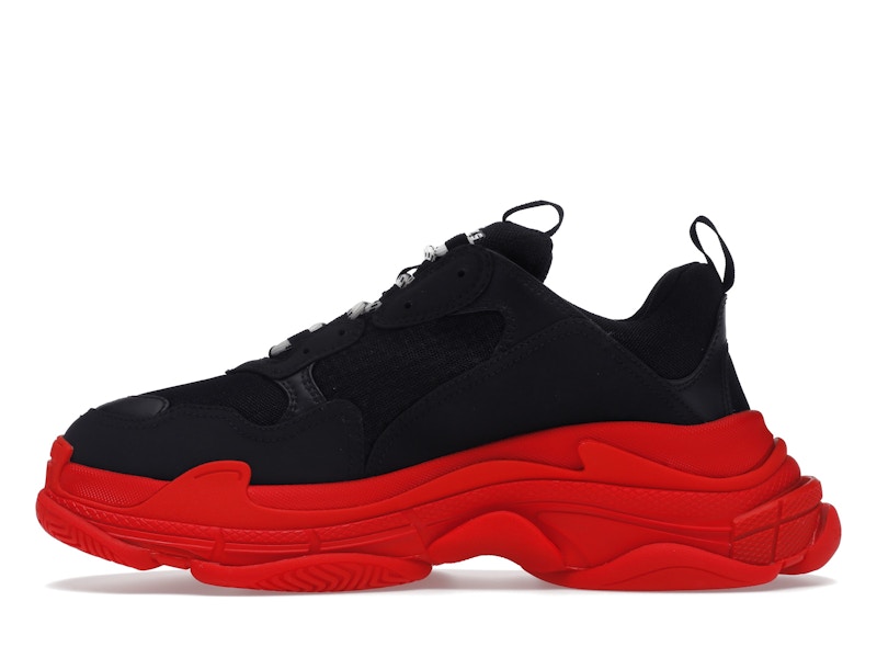 Balenciaga Triple S Black Red Sole