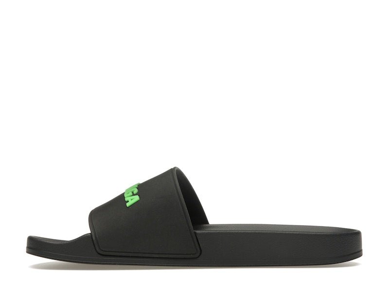 Balenciaga Pool Slide Black Fluo Green (Women's)