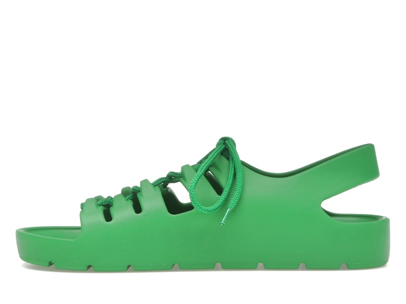 Bottega Veneta Jelly Lace Up Sandal Green