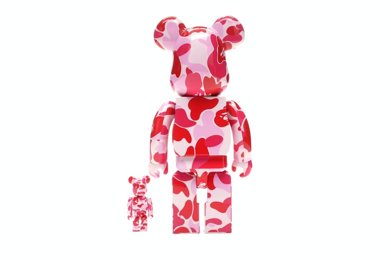 Bearbrick A Bathing Ape ABC Camo 100% & 400% Set Pink