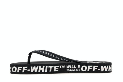 Off-White Logo Typographic Flip Flop Black SS20