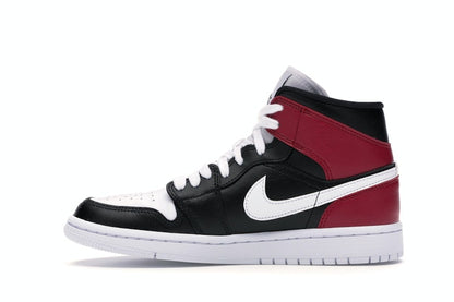 Jordan 1 Mid Black Noble Red (Women's)