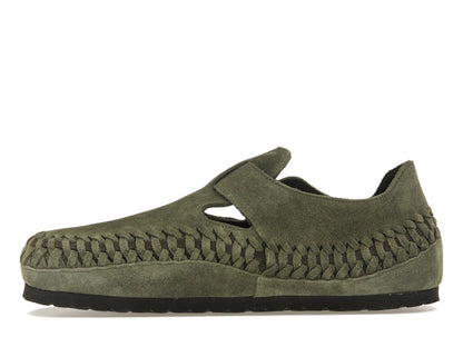 Birkenstock London Braided Shearling Kith Olive Night