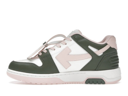 OFF-WHITE Out Of Office OOO Low Tops White Green Pink (Women's)