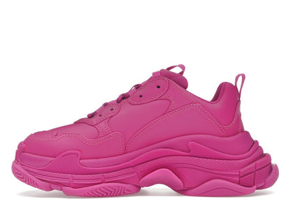 Balenciaga Triple S Faux Leather Dark Pink (Women's)