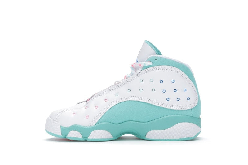Jordan 13 Retro White Soar Green Pink (PS)