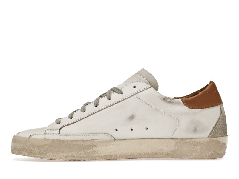 Golden Goose Super-Star White Vacchetta Tan Grey Suede Patch