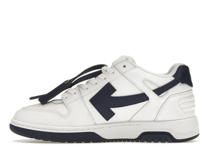 OFF-WHITE Out Of Office OOO Low Tops White Navy Blue