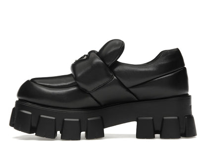 Prada Soft Padded 55mm Loafers Black Nappa Leather