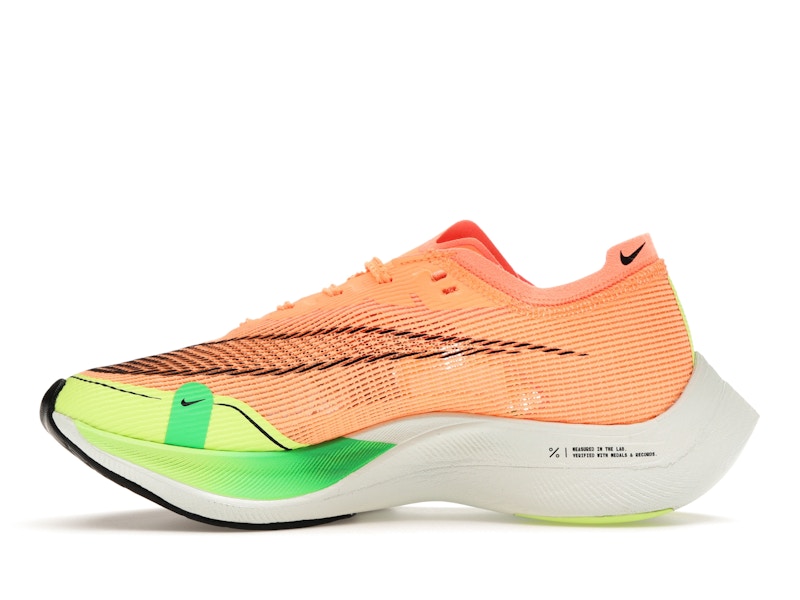 Nike ZoomX Vaporfly Next% 2 Peach Cream Green Shock (Women's)