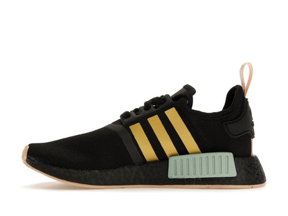 adidas NMD R1 Black Gold Metallic Halo Amber (Women's)