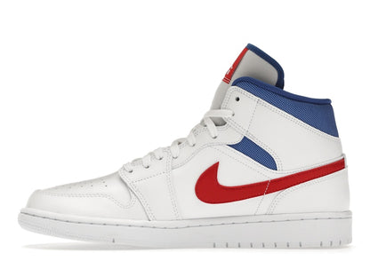 Jordan 1 Mid White Red Royal (Women's)
